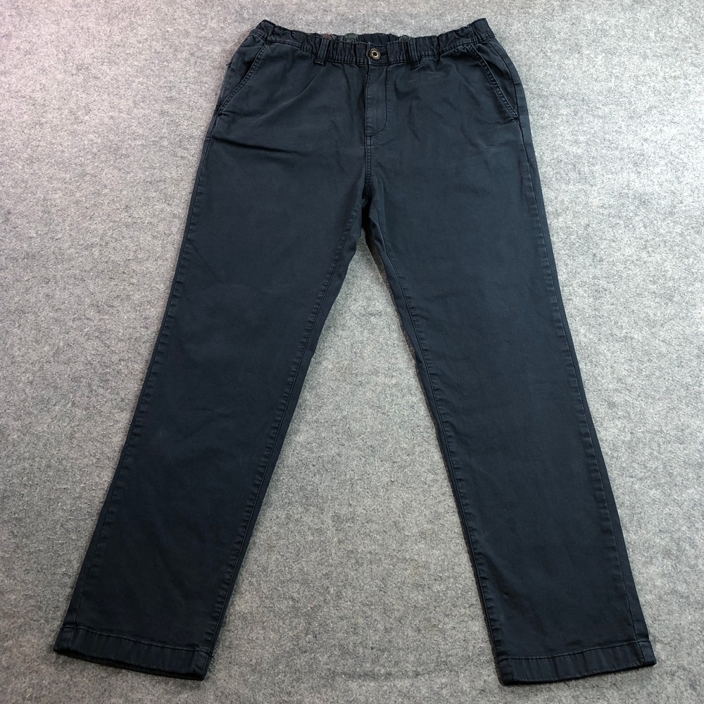 Chubbies Mens Everywear Pants Large 32x30 Navy Blue Elastic Waist Stretch Slim